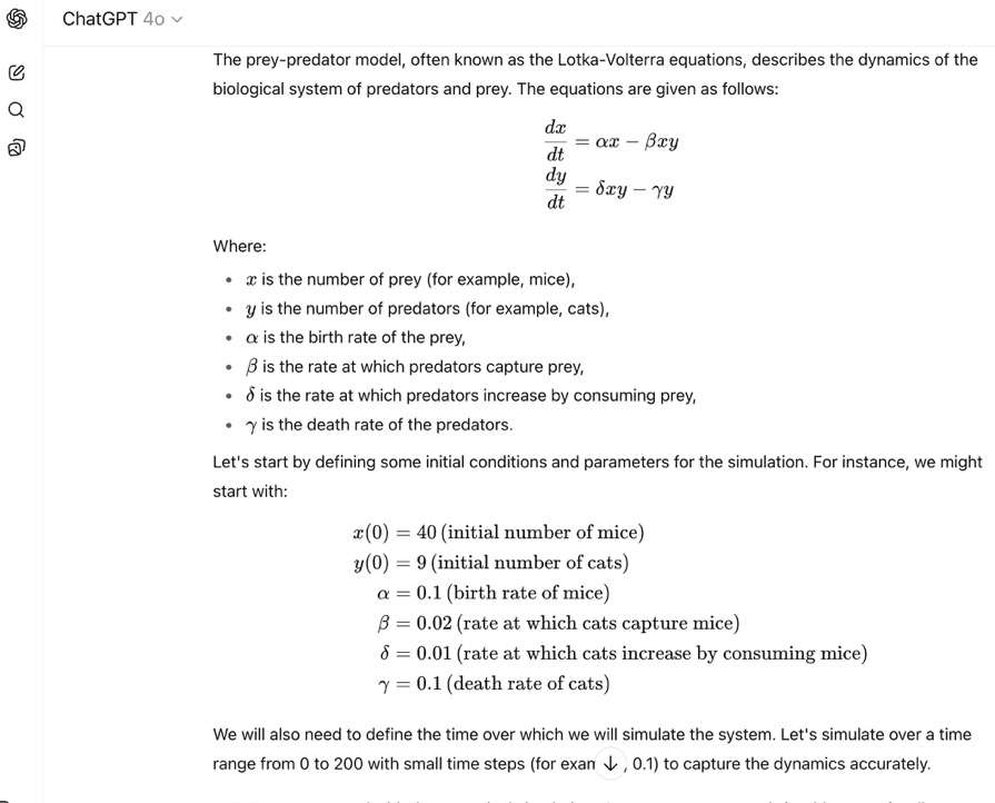 A screenshot of a ChatGPT prompt and response.