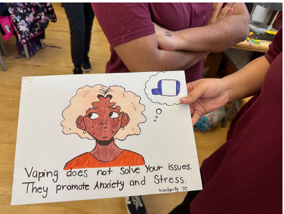 A person holding a sign AI-generated content may be incorrect.